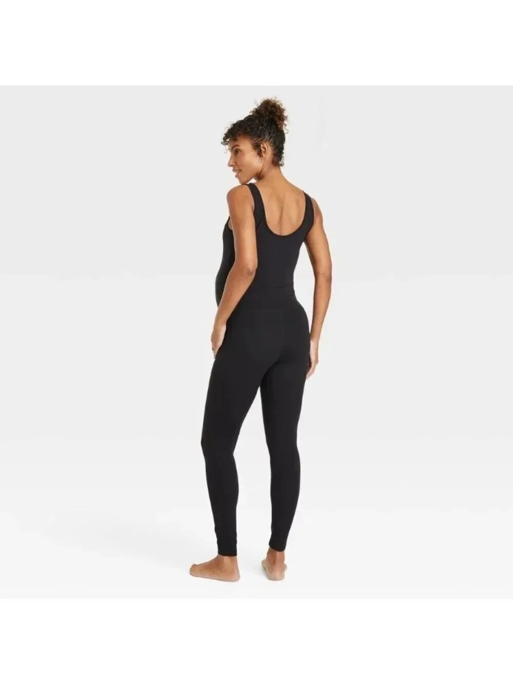 NWT Women's XS Ingrid & Isabel Black Maternity Tank Bodysuit Scoop Neck J1809 - Picture 2 of 12